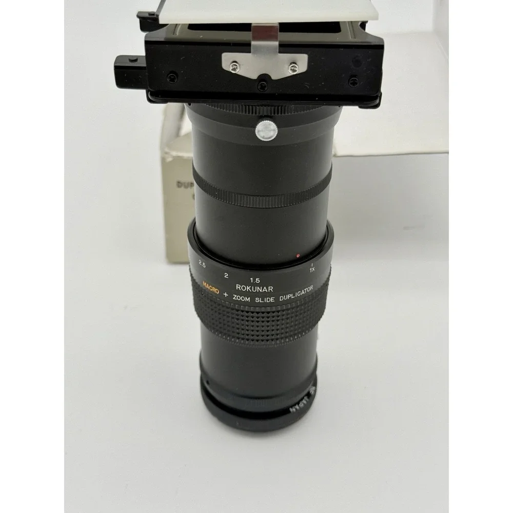 Rokunar Macro Zoom Slide Duplicator 1:1 to 2.5:1 35mm T Mount w/Box Manual Japan